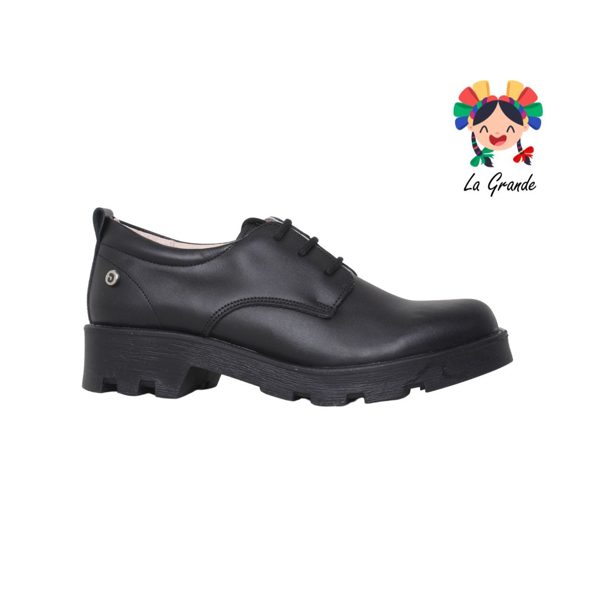 2806 DOGI Negro Piel Zapato Casual para Dama