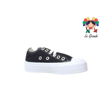 28080 CHISTORIN Negro Textil Sint Tenis Casual para Dama