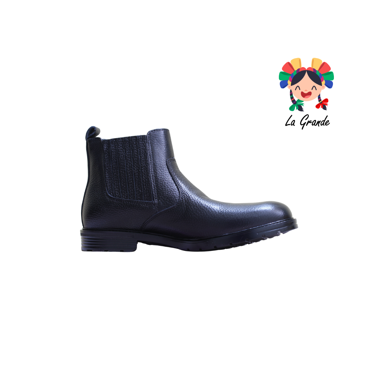OCHO18-17 VIAKENTTO Negro Piel Bota para Caballero