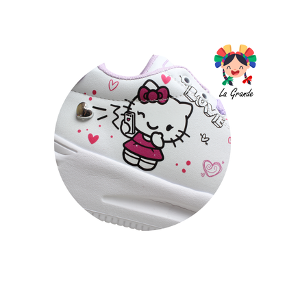 T506-6 DANIELS Blanco Lila Lumino Tenis Casual para Dama