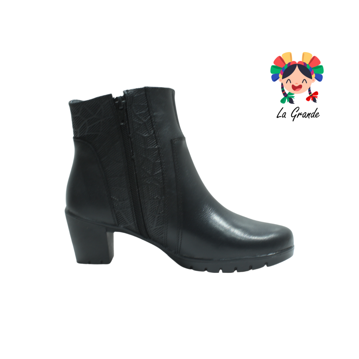 2817 DOMINIQ Negro Piel Bota Casual para Dama