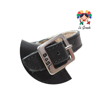 2818 DOGI Negro Piel Zapato Escolar para Niña