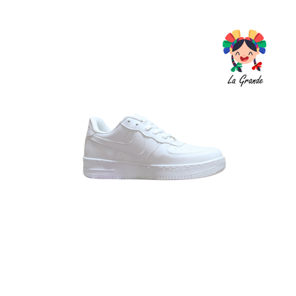FX X-PLOD Blanco Blanco Sint Tenis Escolar para Niña, Niño Dama y Joven