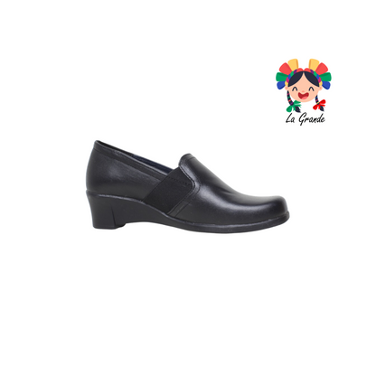 2823 DOMINIQ Negro Piel Zapato de Vestir Dama