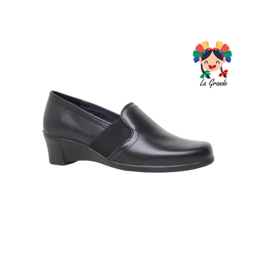 2823 DOMINIQ Negro Piel Zapato de Vestir Dama