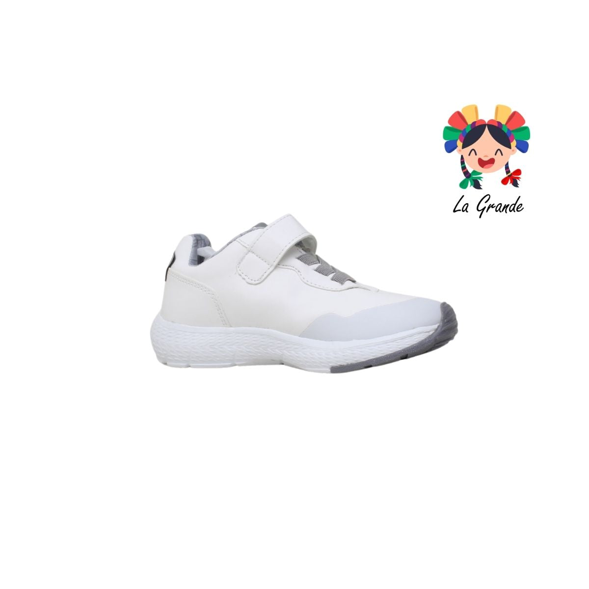 2825 TROPICANA MARVEL Blanco Gris Spiderman Tenis Escolar para Niño y Niña