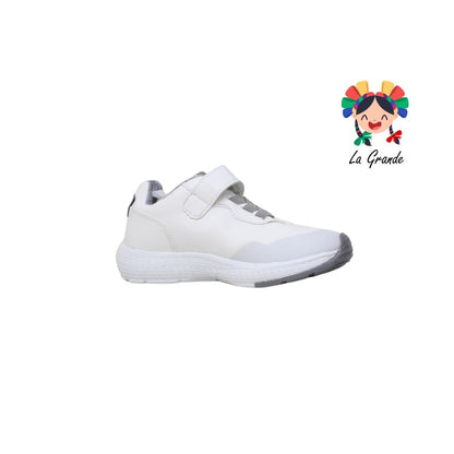 2825 TROPICANA MARVEL Blanco Gris Spiderman Tenis Escolar para Niño y Niña