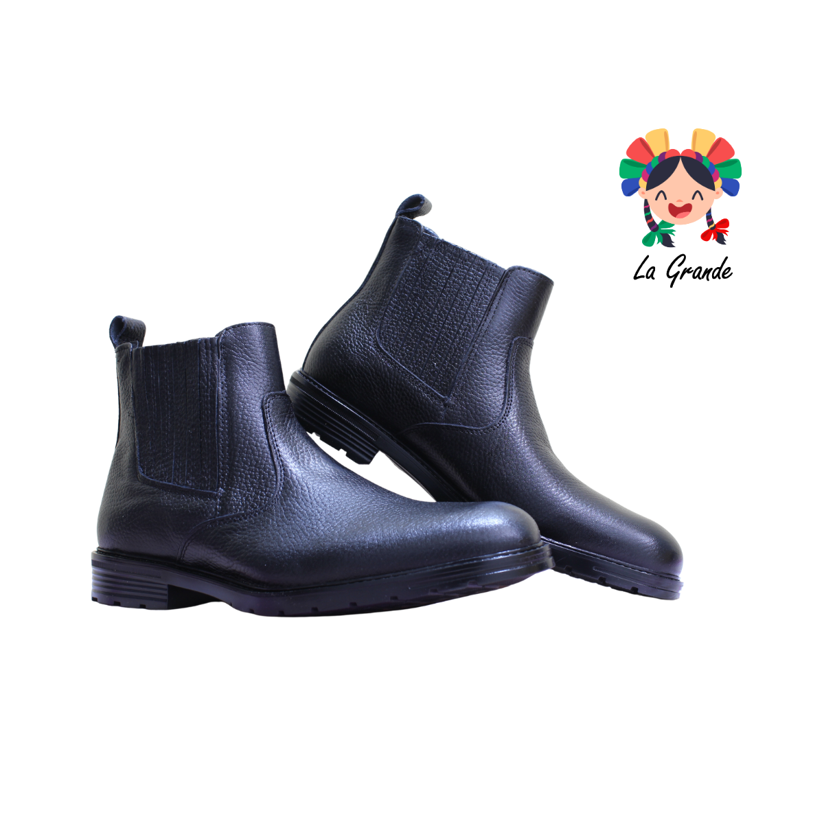OCHO18-17 VIAKENTTO Negro Piel Bota para Caballero