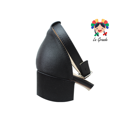 1165 KAROLINE Negro Shantong Zapatilla para Dama