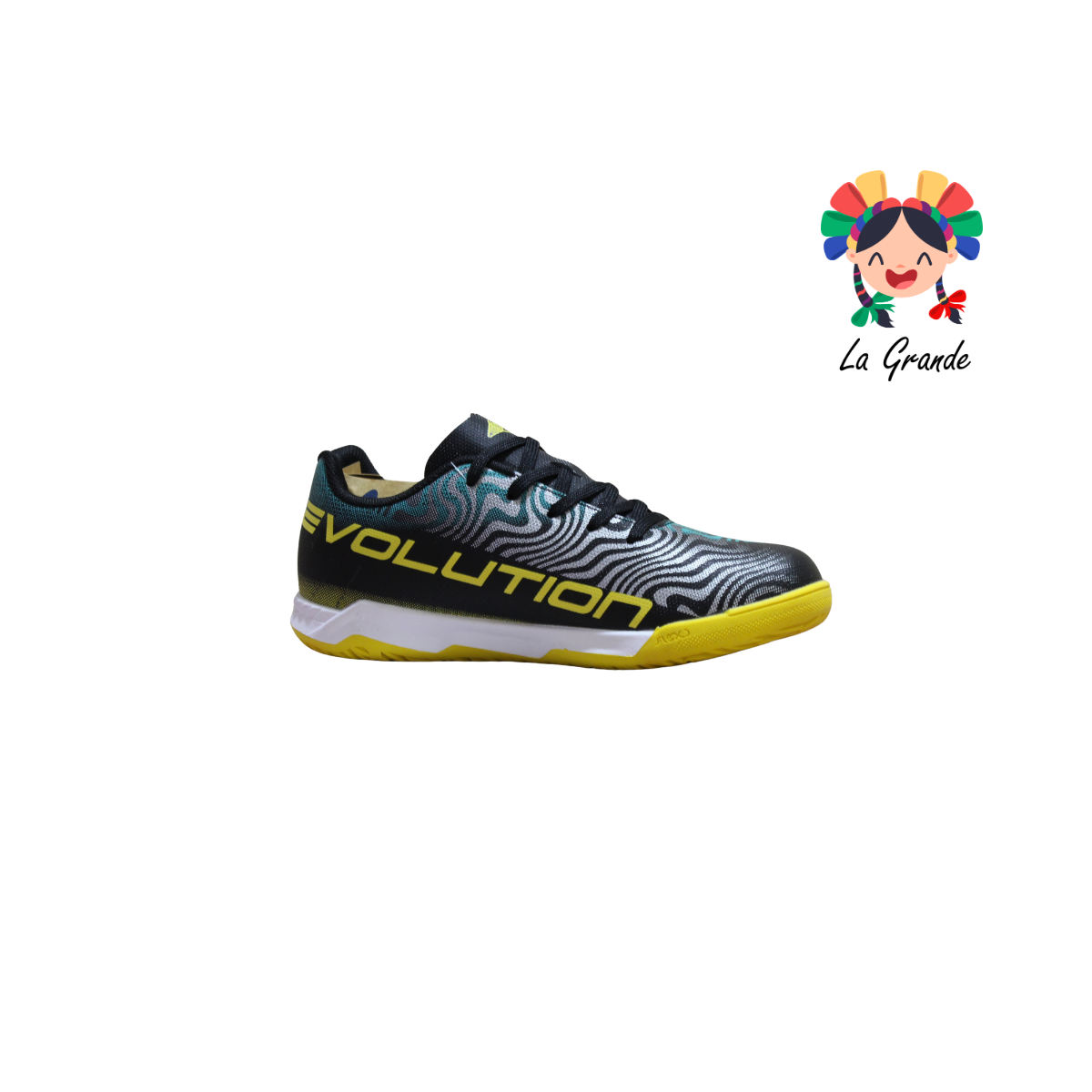 2401 JOMA Indoor Black Napa Tenis de Futbol para Joven