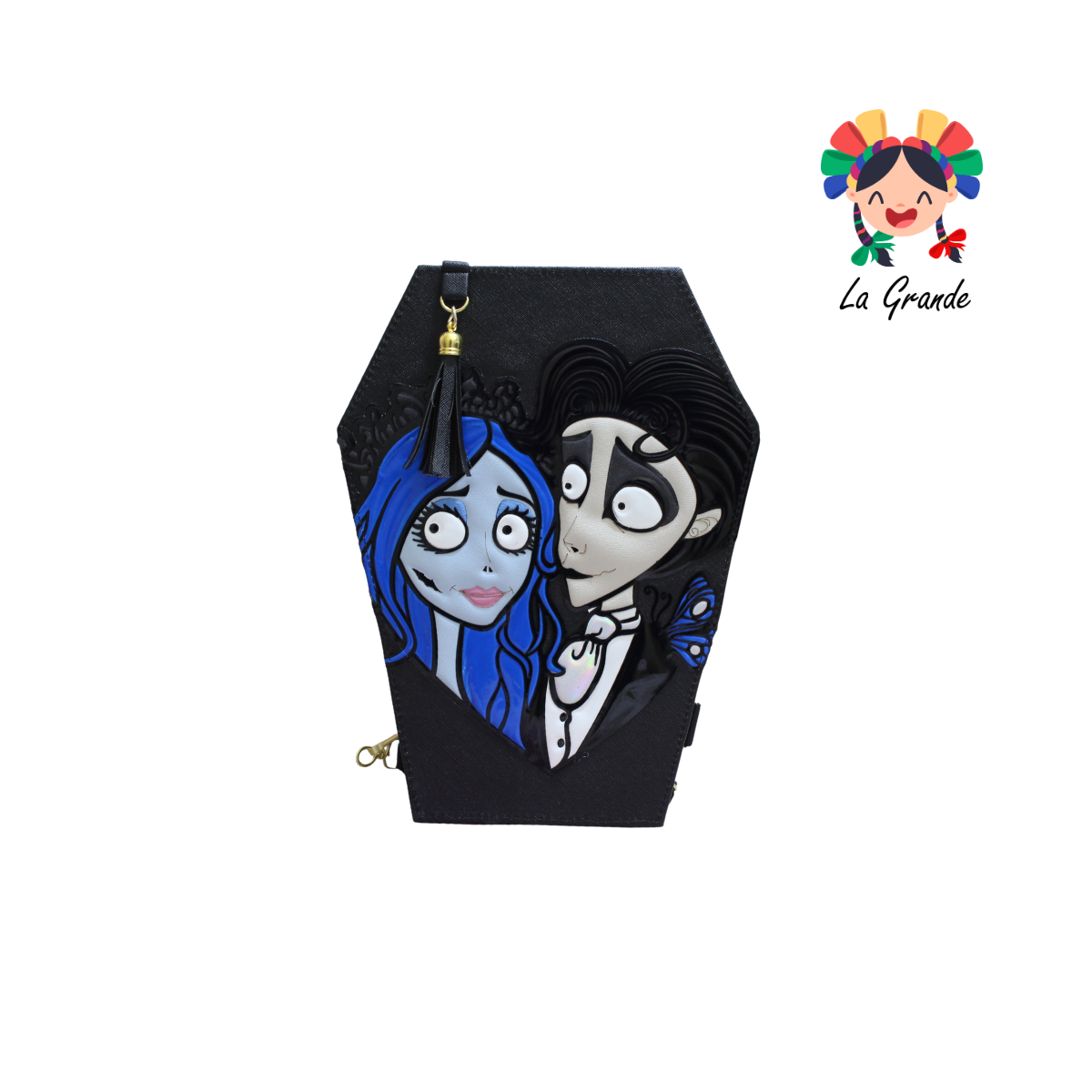 012 Eternidad LUCCIANA Ngo Bco Azul Bolsa Ataúd Casual para Niña y Dama