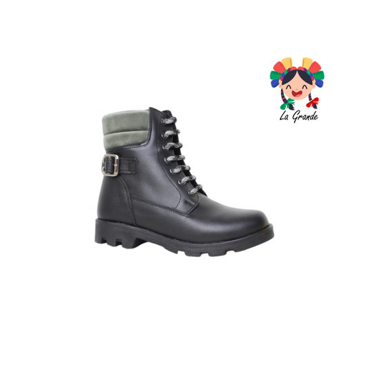 2869 DOGI Negro Bota de Piel para Niña y Dama