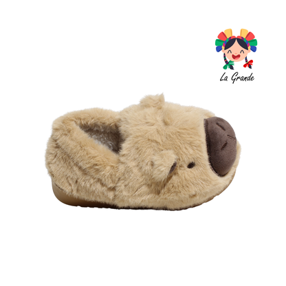 SJT-00141 MT Multicolor Capy Pantufla Afelpada para Niña y Niño