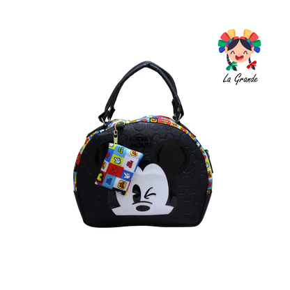 011 Raton LUCCIANA Negro Blanco Multicolor Bolsa Tambor Casual para Niña y Dama