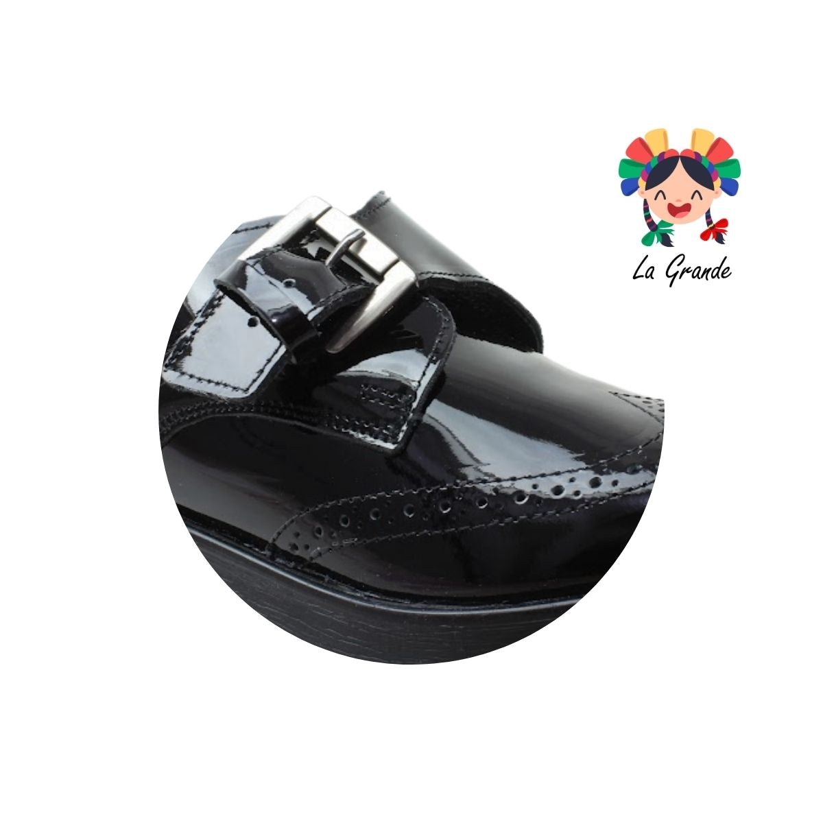 2894 DOGI Negro Charol Zapato Escolar para Dama