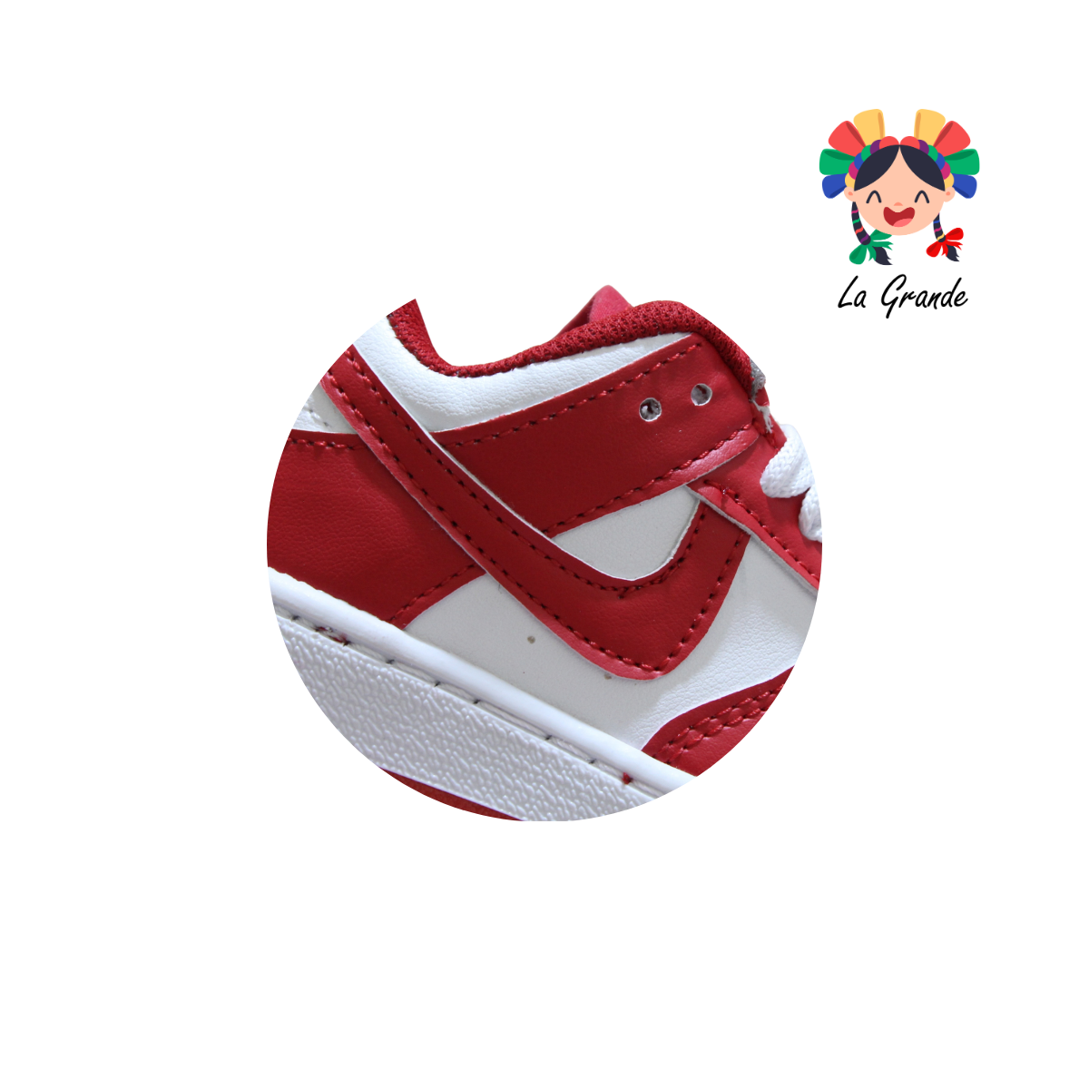1000 JAG SPORT Blanco Rojo sintético Tenis Casual para Bebé