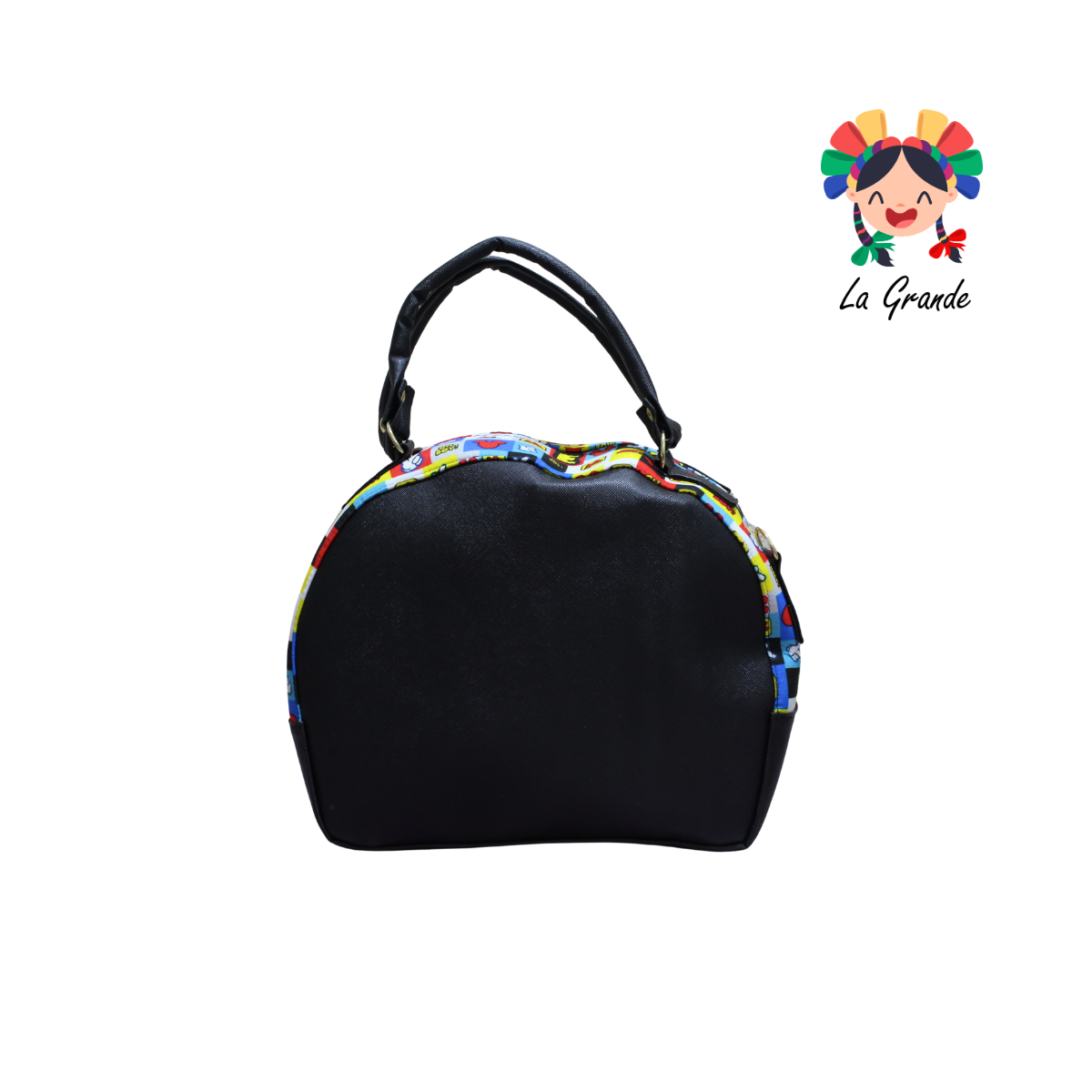 011 Raton LUCCIANA Negro Blanco Multicolor Bolsa Tambor Casual para Niña y Dama