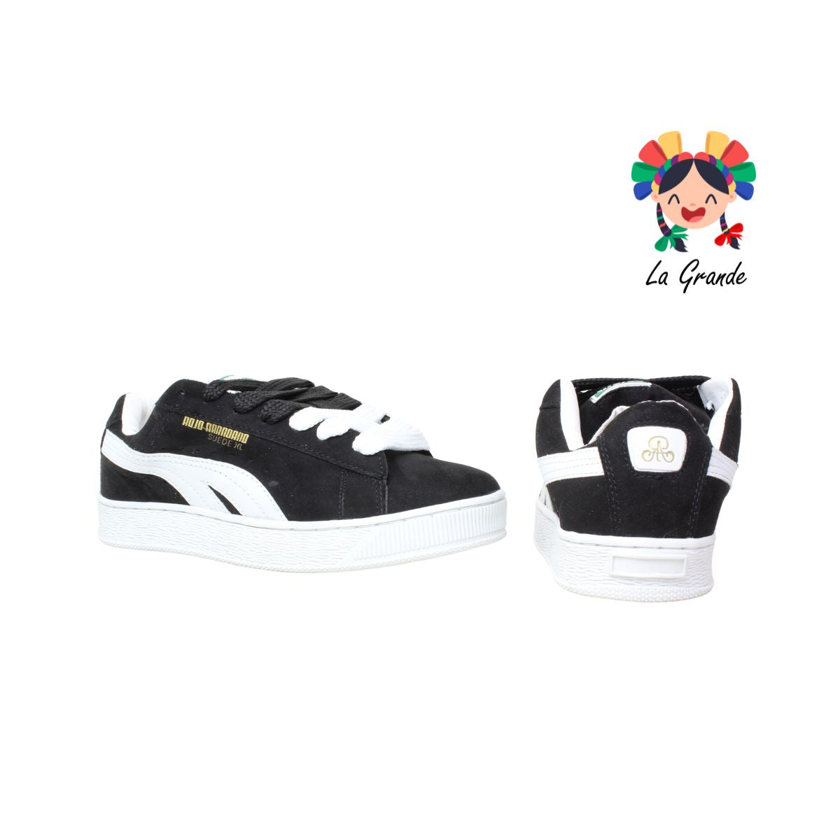 924 ROJO ARANDANO Negro Blanco Tenis Casual para Joven y Caballero