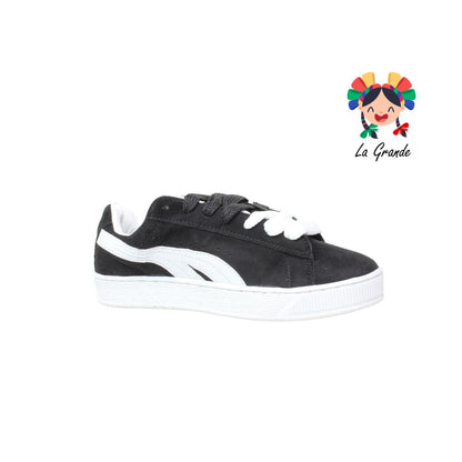 924 ROJO ARANDANO Negro Blanco Tenis Casual para Joven y Caballero