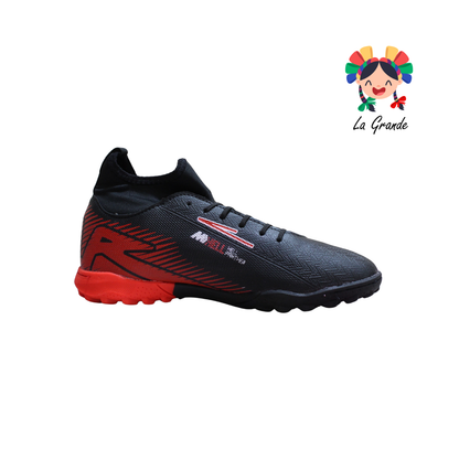 6010 HELL PANTHER Ngo Rojo Bco Sint Tenis de Fútbol Rápido para Joven y Caballero