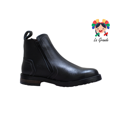 710 NOOKIE TOWN Negro Flother Piel Bota tipo Vaquera para Caballero