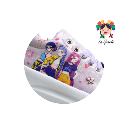 T506-2 DANIELS Lila Lumino Tenis Casual para Dama