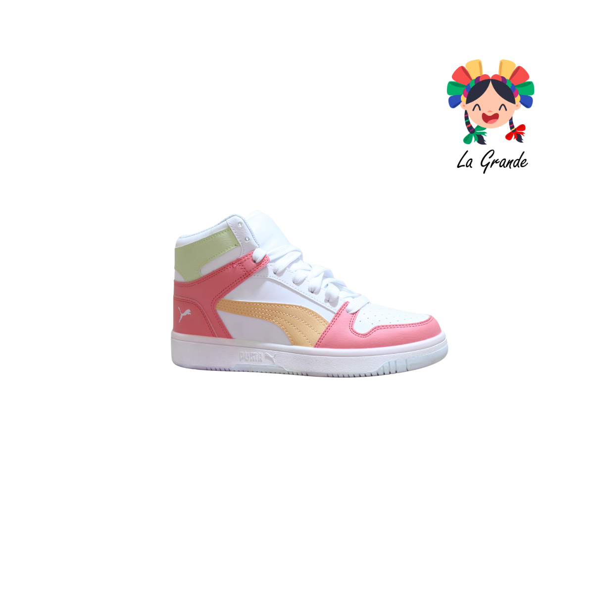 LAYUP PM Rosa Verde Sintético Tenis Casual Importado Original para Dama