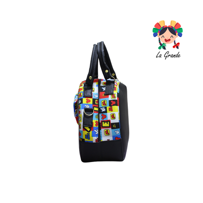 011 Raton LUCCIANA Negro Blanco Multicolor Bolsa Tambor Casual para Niña y Dama