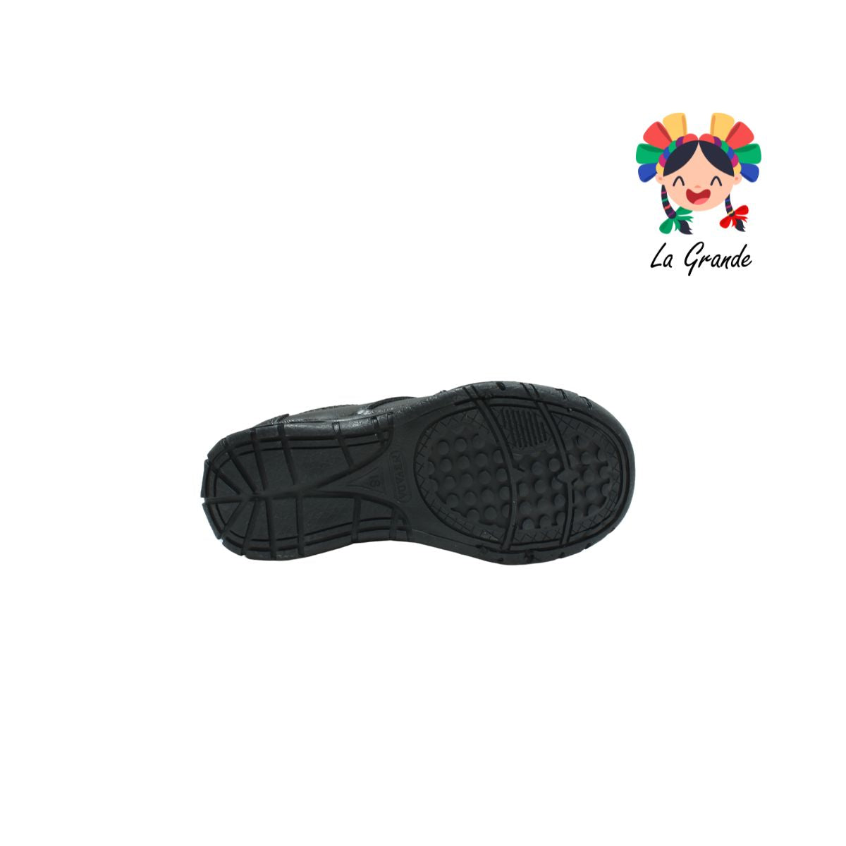 29150 YUYIN Negro Piel Zapato Escolar con Velcro para Niño