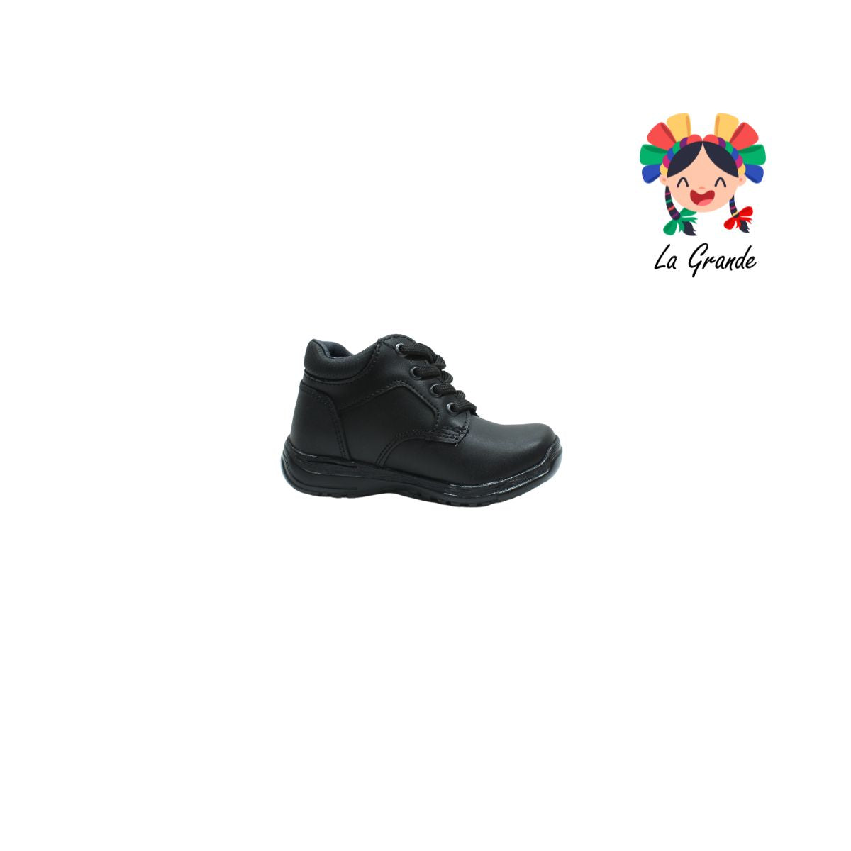 29151 YUYIN Negro Piel Zapato Escolar para Niño