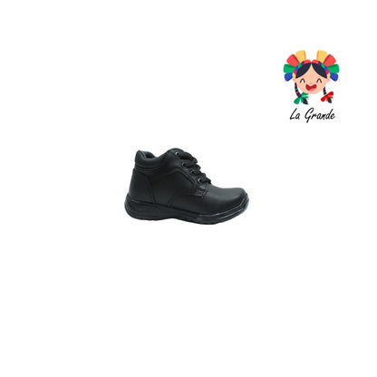 29151 YUYIN Negro Piel Zapato Escolar para Niño