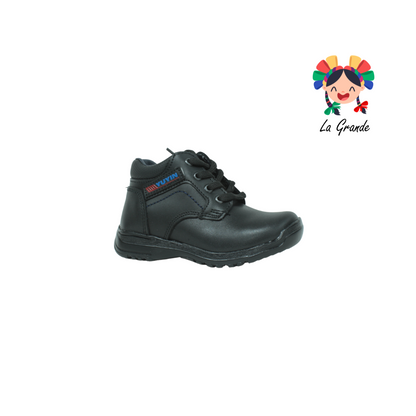 29151 YUYIN Negro Piel Zapato Escolar para Niño