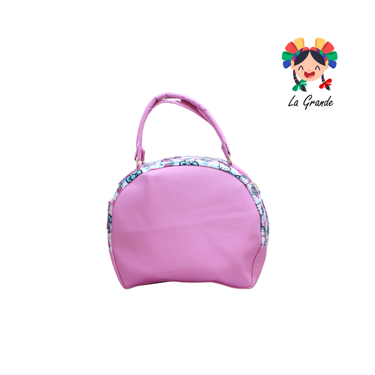 011 Gatita LUCCIANA Blanco Rosa Bolsa Tambor Casual para Niña y Dama