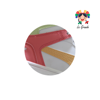 LAYUP PM Rosa Verde Sintético Tenis Casual Importado Original para Dama