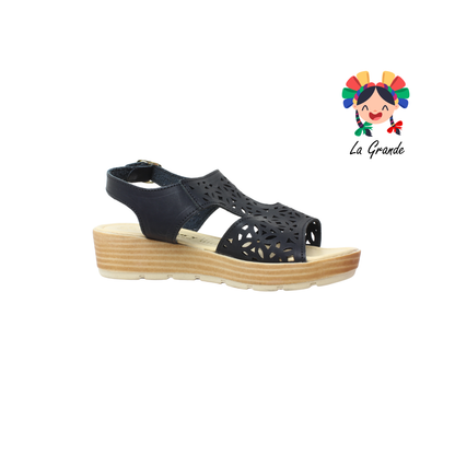 852 LADY MARY Negro Huarache Casual para Dama