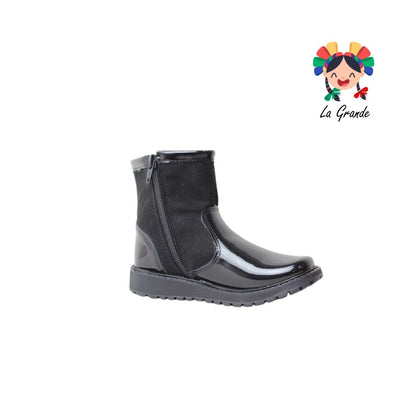 295 LUCHO Negro Charol Bota Casual para Niña