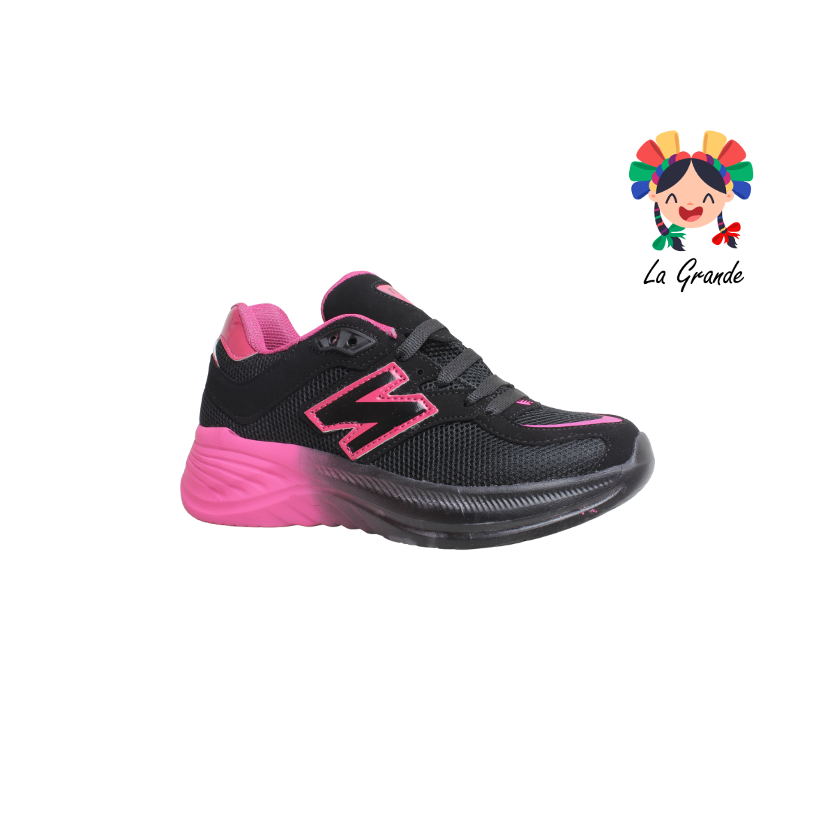 352 BOX X Negro Fiusha Tenis Deportivo para Dama