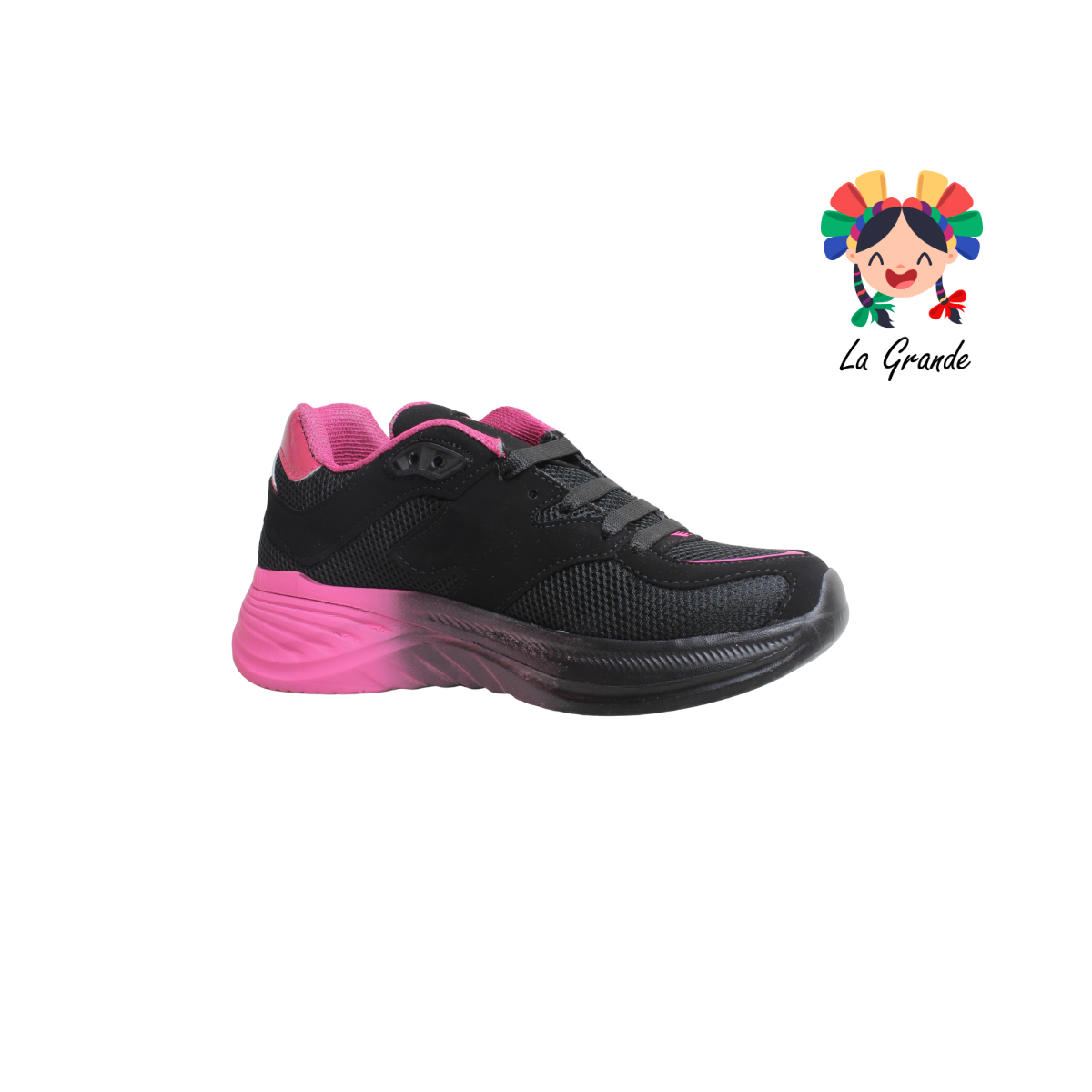 352 BOX X Negro Fiusha Tenis Deportivo para Dama