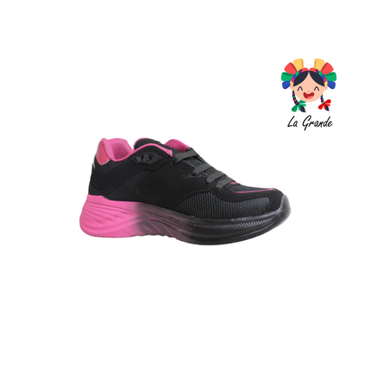 352 BOX X Negro Fiusha Tenis Deportivo para Dama