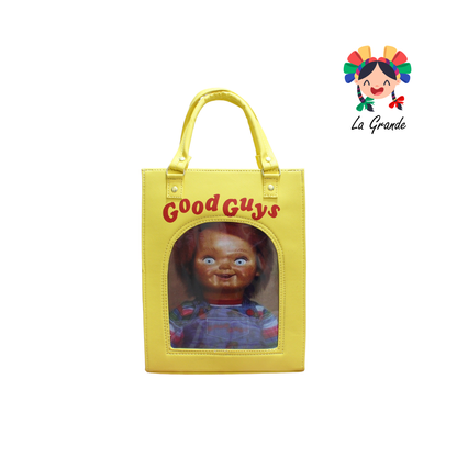 009 Muñeco Diabólico LUCCIANA Amarillo Bolsa Dulcero Casual para Niña y Dama