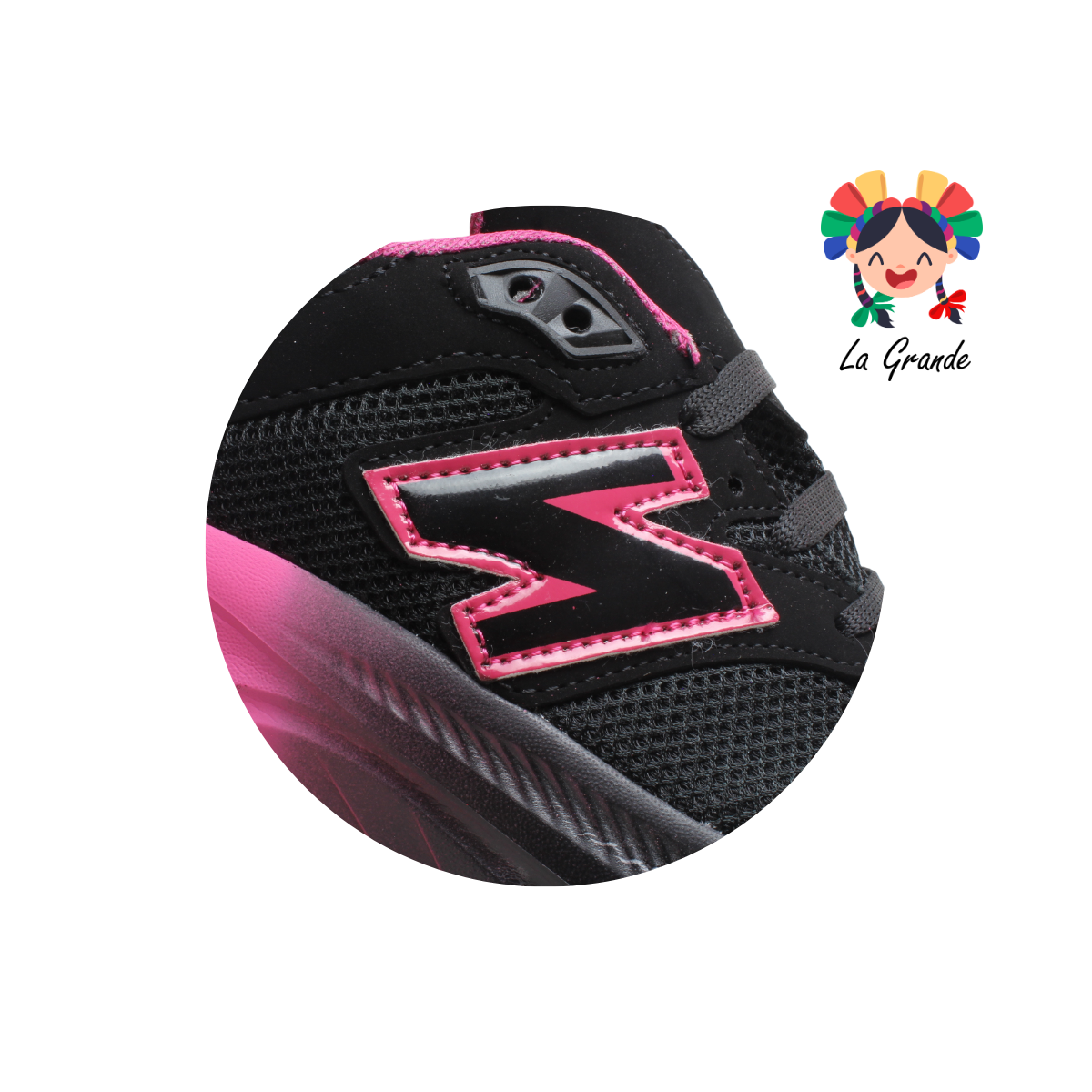 352 BOX X Negro Fiusha Tenis Deportivo para Dama