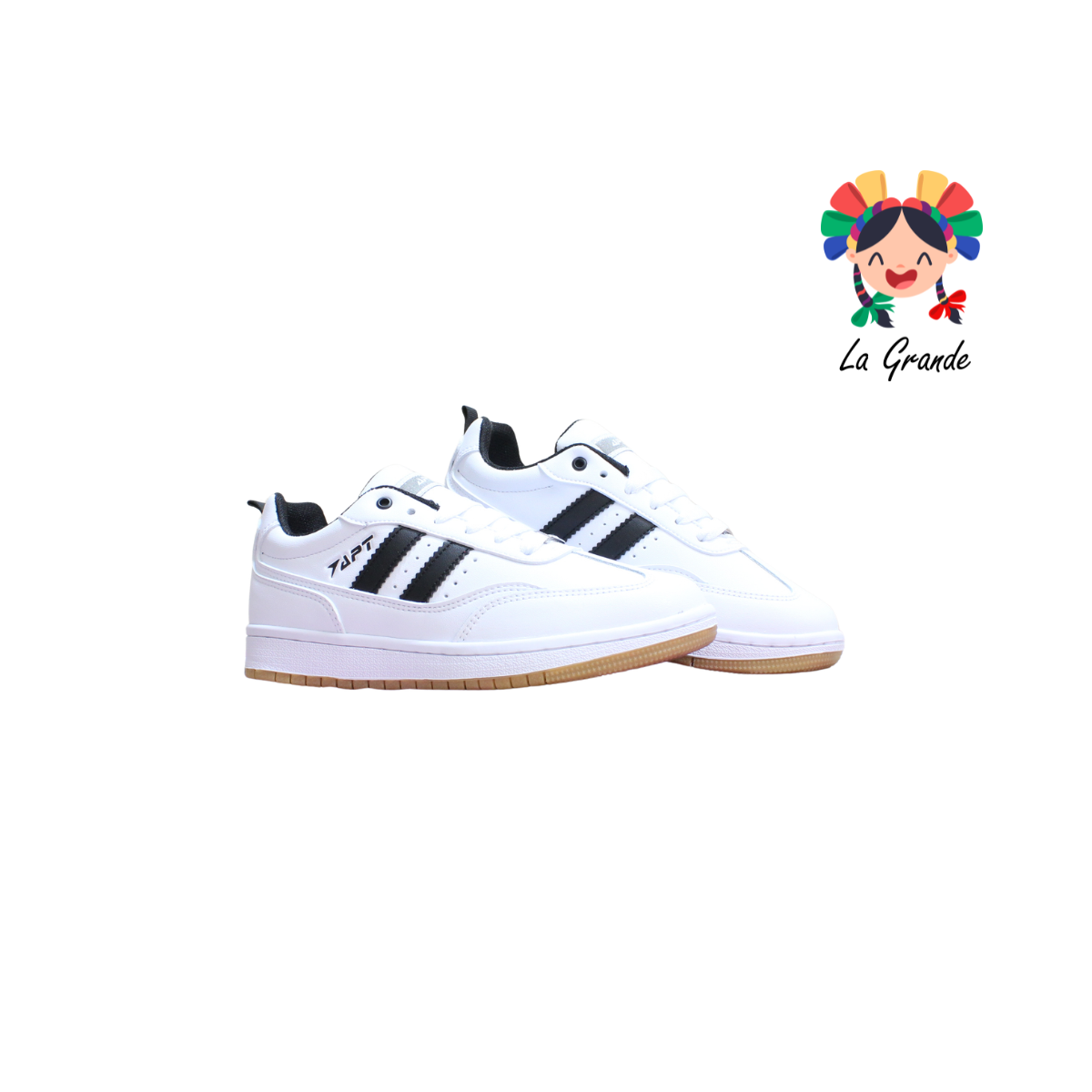 548 APT Blanco Negro Tenis Casual para Dama y Joven