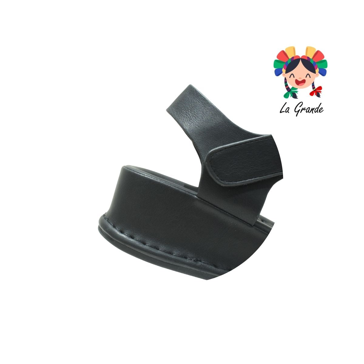 2BC1 SHOSH Negro Sintético Huarache Casual para Dama