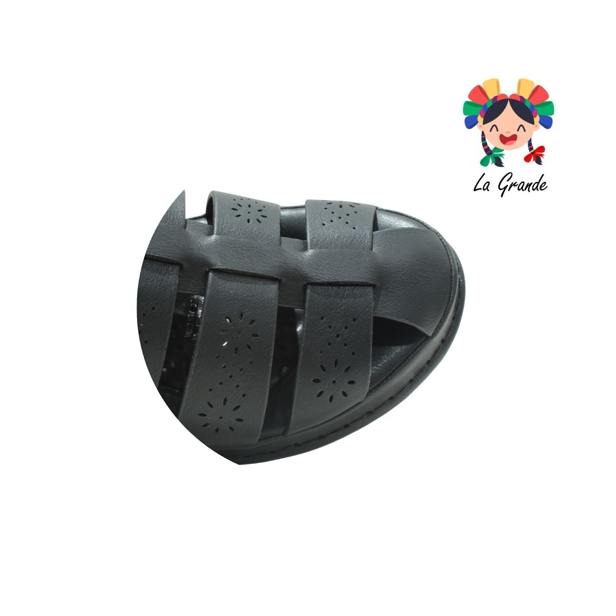 2BC1 SHOSH Negro Sintético Huarache Casual para Dama