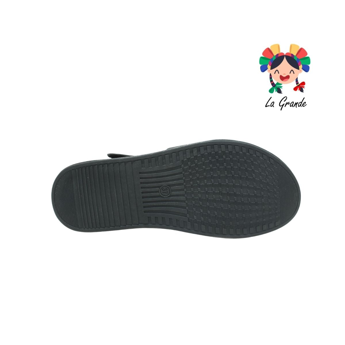 2BC1 SHOSH Negro Sintético Huarache Casual para Dama