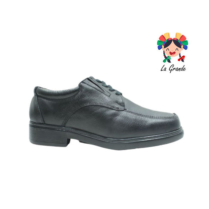 6607 BIO SHOES Negro Piel Zapato Confort para Caballero
