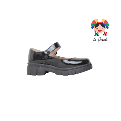 114 MIG NACEREM Negro Charol Zapato Escolar para Dama