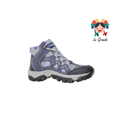 2505 DISCOVERY Gris Lila Textil Bota de Montaña para Dama