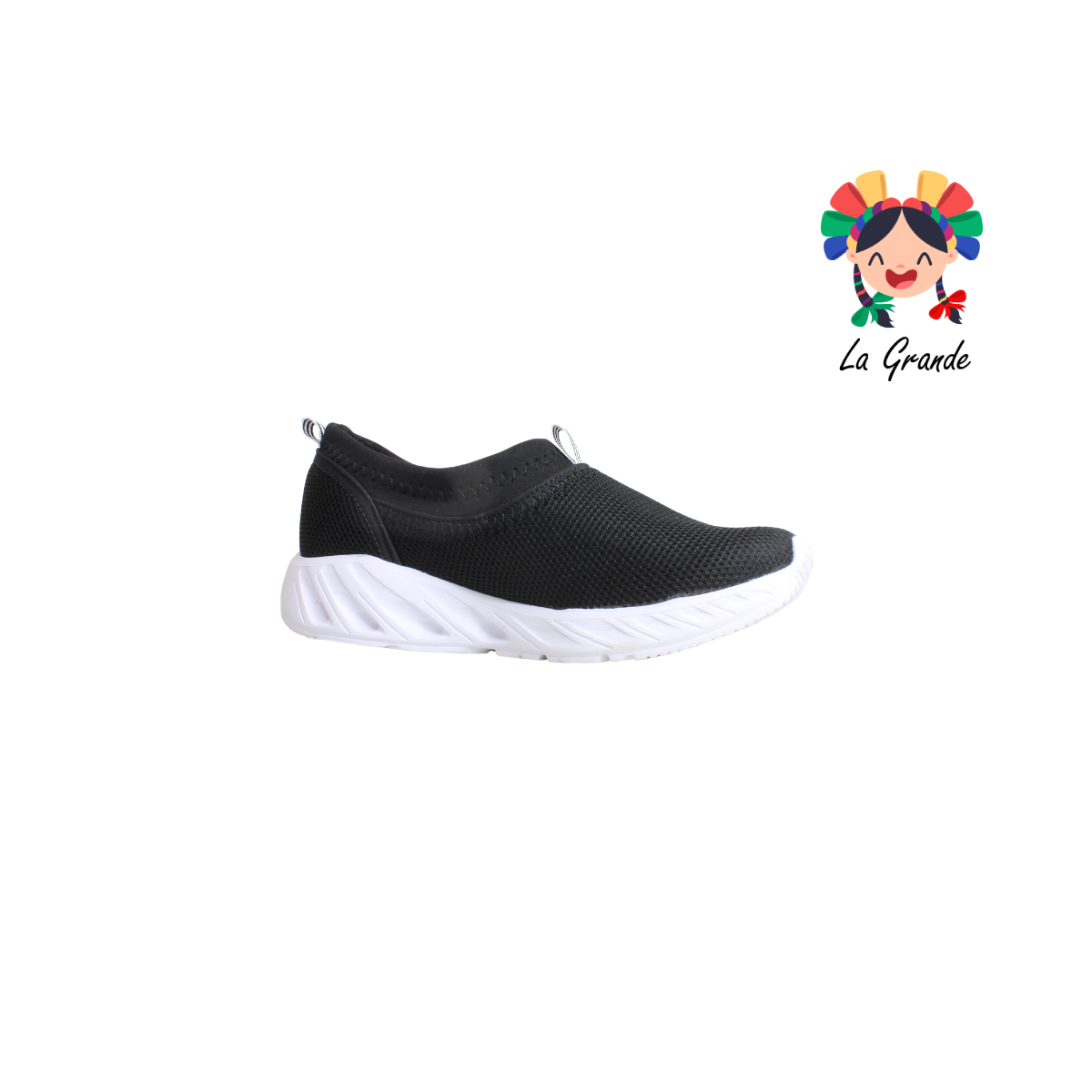 021 JR Negro Blanco Tenis Casual para Dama y Joven