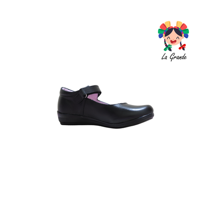 547 LUPITAS Negro Piel Zapato Escolar para Niña